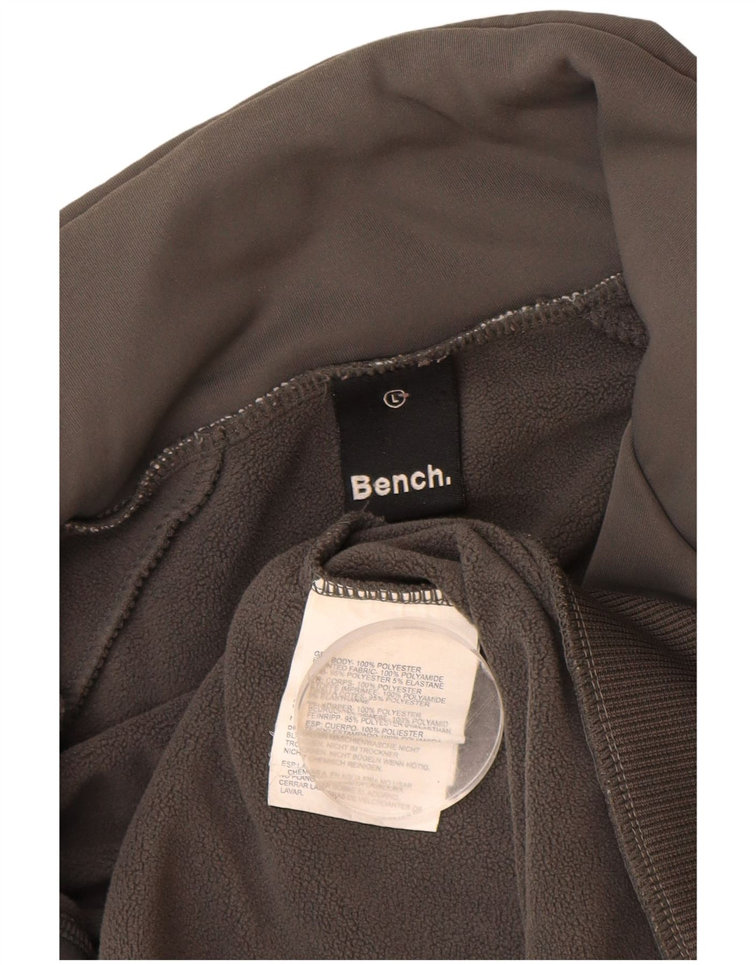 BÆNK Herre grafisk træningsdragt Topjakke Stor grå Colourblock Polyester