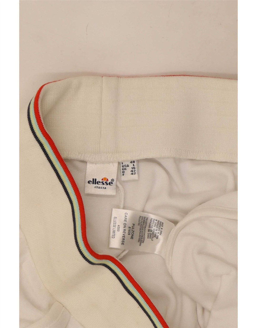 Ellesse Womens Sports Shorts UK 16 Large White Bomuld
