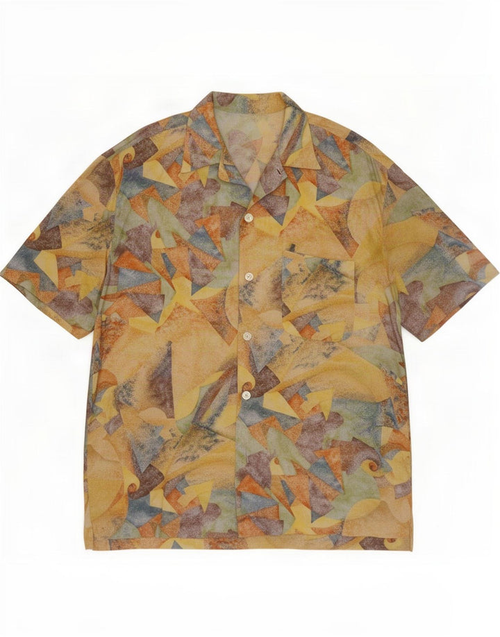 Vintage herreskjorte str. 42 16 1/2 Stor flerfarvet farveblok