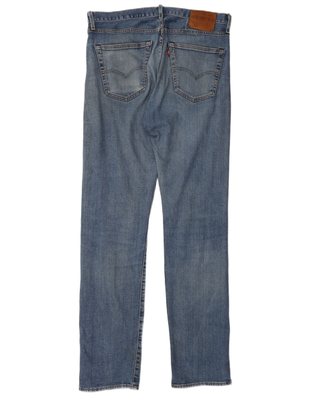 LEVI'S Herre 501 Straight Jeans W33 L34 Blå Bomuld