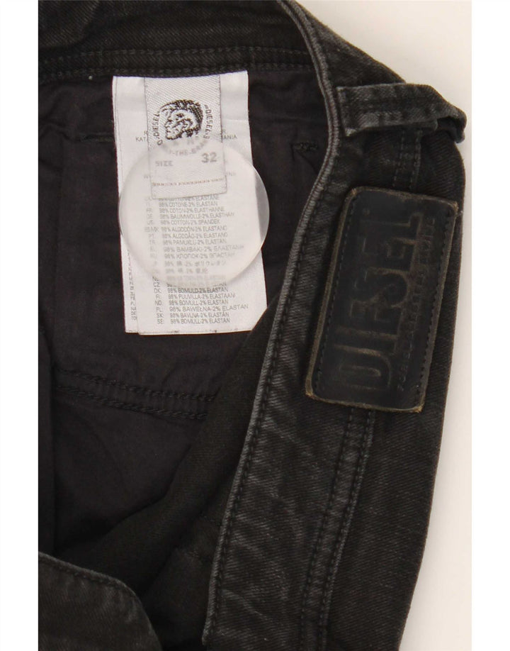 Diesel Dame Straight Jeans W32 L31 Sort Bomuld