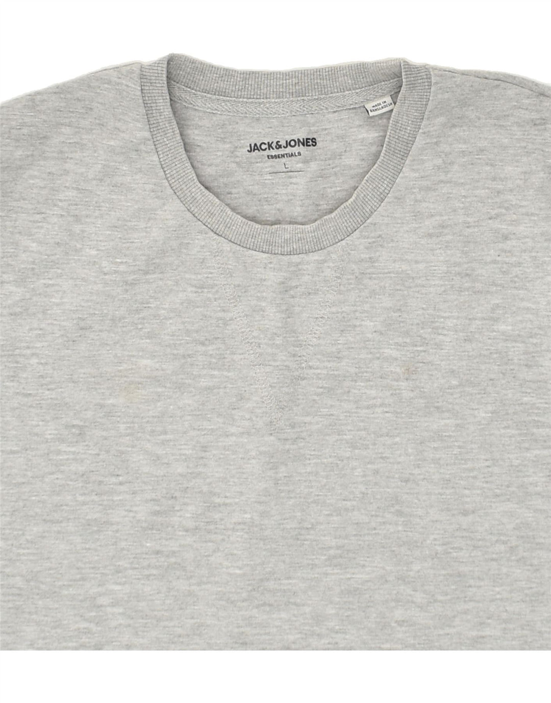 JACK & JONES Mens Sweatshirt Jumper Large Grey Cotton Vintage Jack & Jones and Second-Hand Jack & Jones from Messina Hembry 