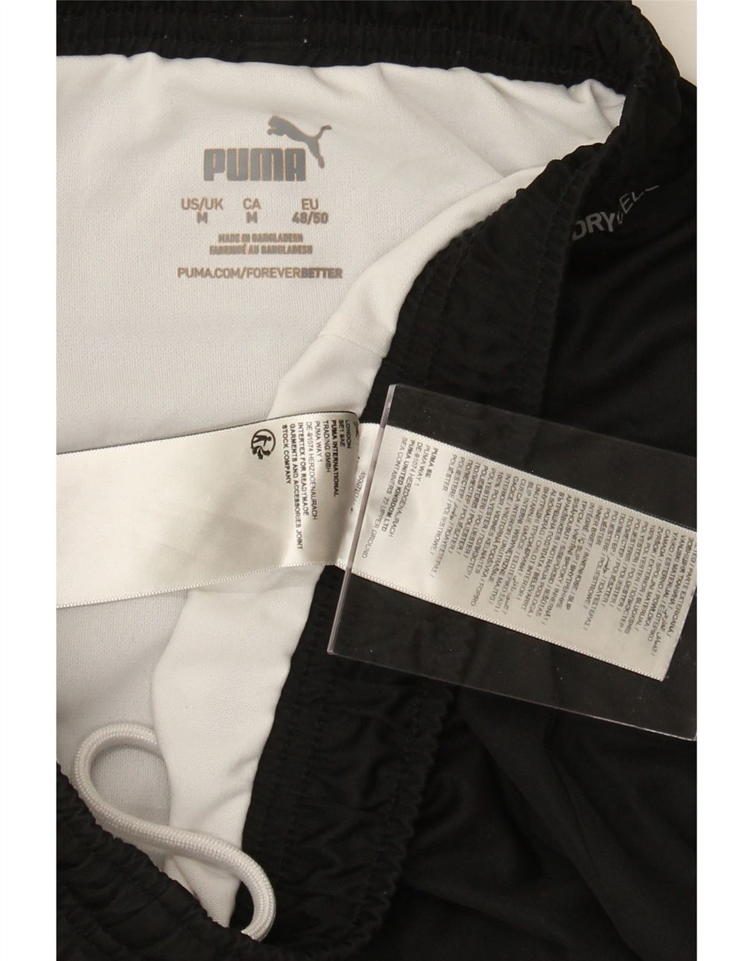 PUMA Mens Sport Shorts Medium  Black Polyester Vintage Puma and Second-Hand Puma from Messina Hembry 