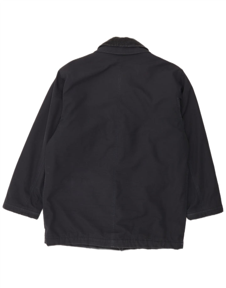 Cotton's Industries Herre Windbreaker Coat UK 14 Medium Navy Blue Polyamid