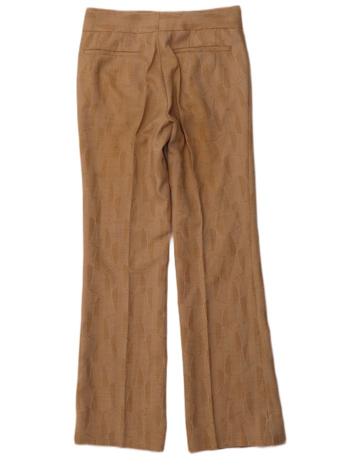TREVIRA kvinders abstrakt mønster Bootcut jakkesætbukser W30 L31 Brun