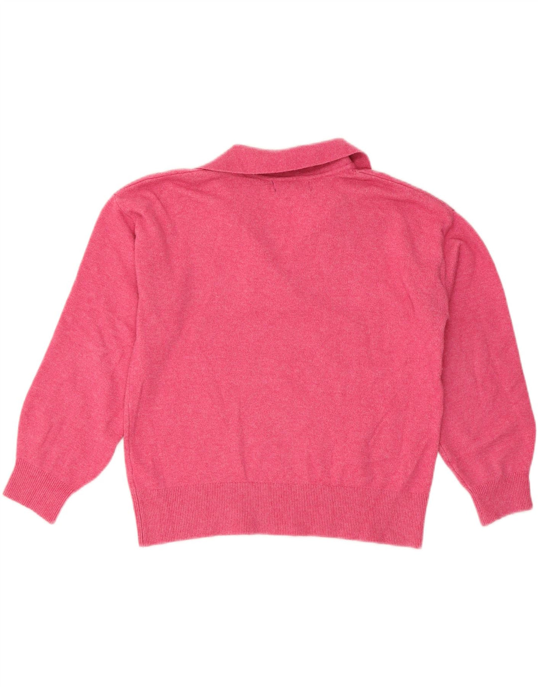 Marks & Spencer Dame Oversized Polo Neck Jumper Sweater UK 10 Small Pink