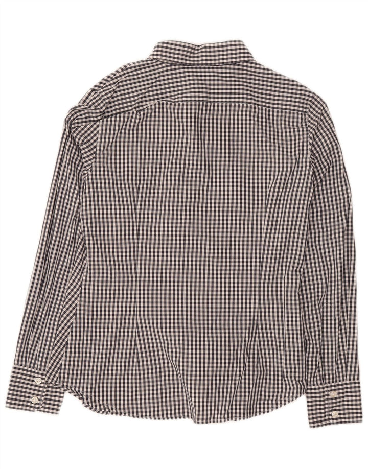 BENETTON Womens Shirt UK 16 Large Grey Gingham