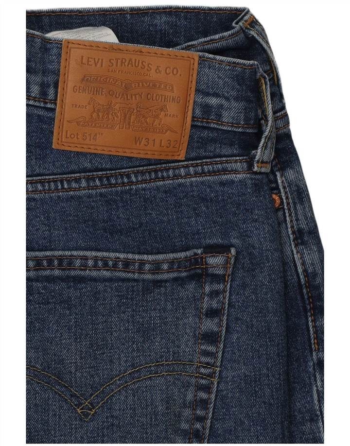 Levi's Herre 514 lige jeans W31 L32 blå bomuld
