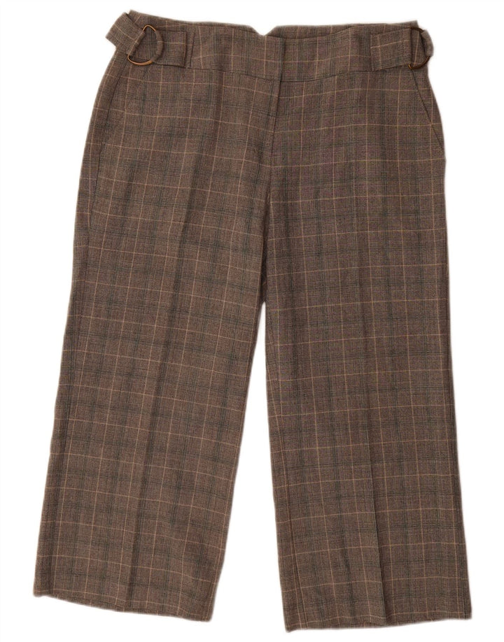 Marks & Spencer Dame Capri Bukser UK 12 Medium W30 L23 Grå ternet