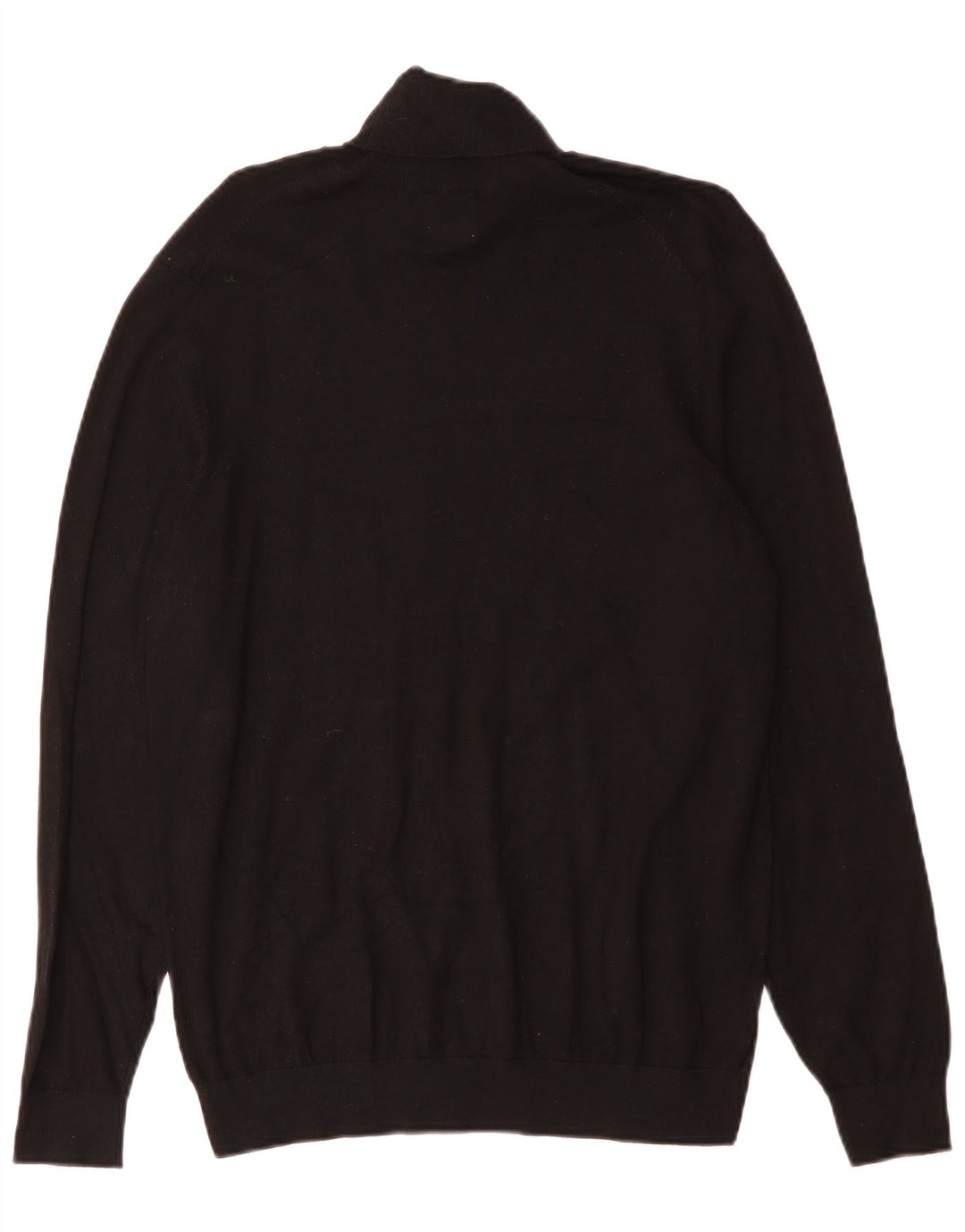 ZARA Herre Turtle Neck Jumper Sweater Stor Sort Viscose