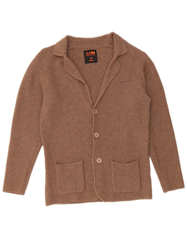 Sun68 Herre cardigan sweater medium brun uld