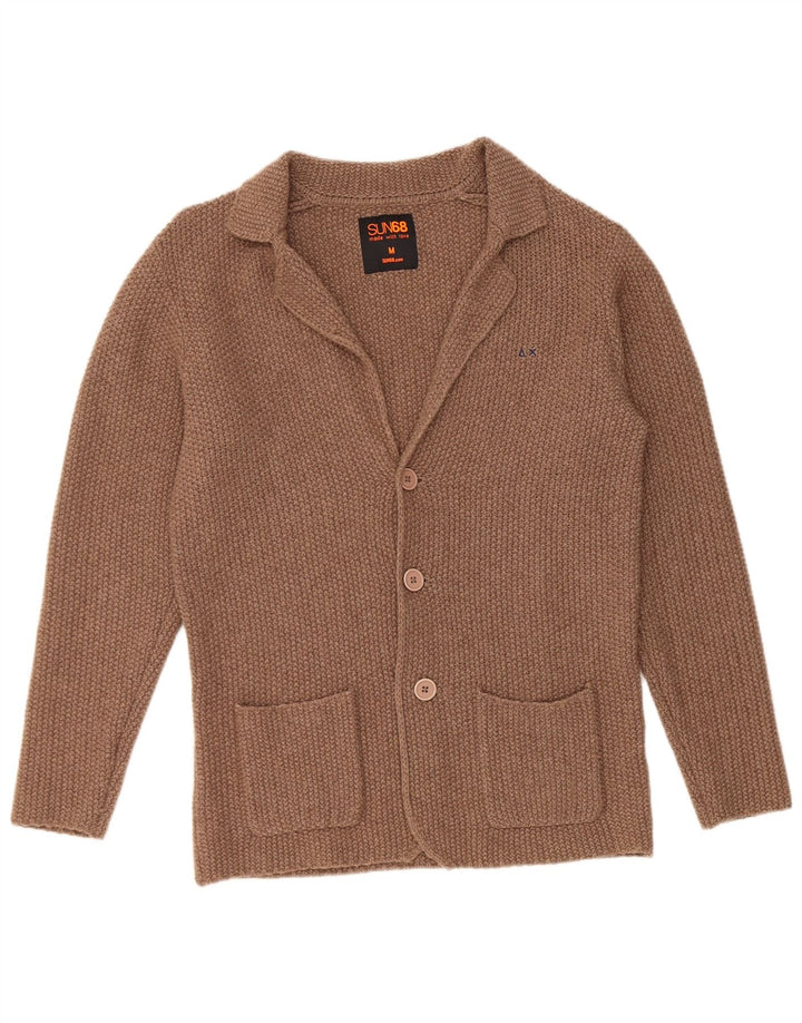 Sun68 Herre cardigan sweater medium brun uld