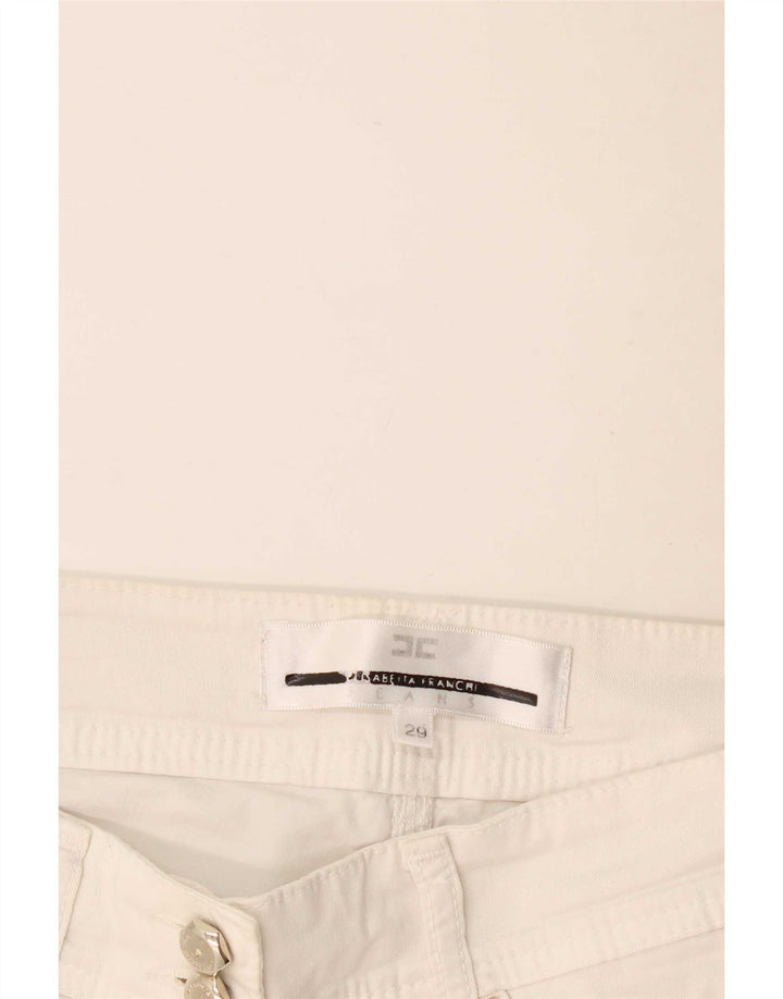 Elisabetta Franchi Dame Slim Jeans W29 L29 Hvid