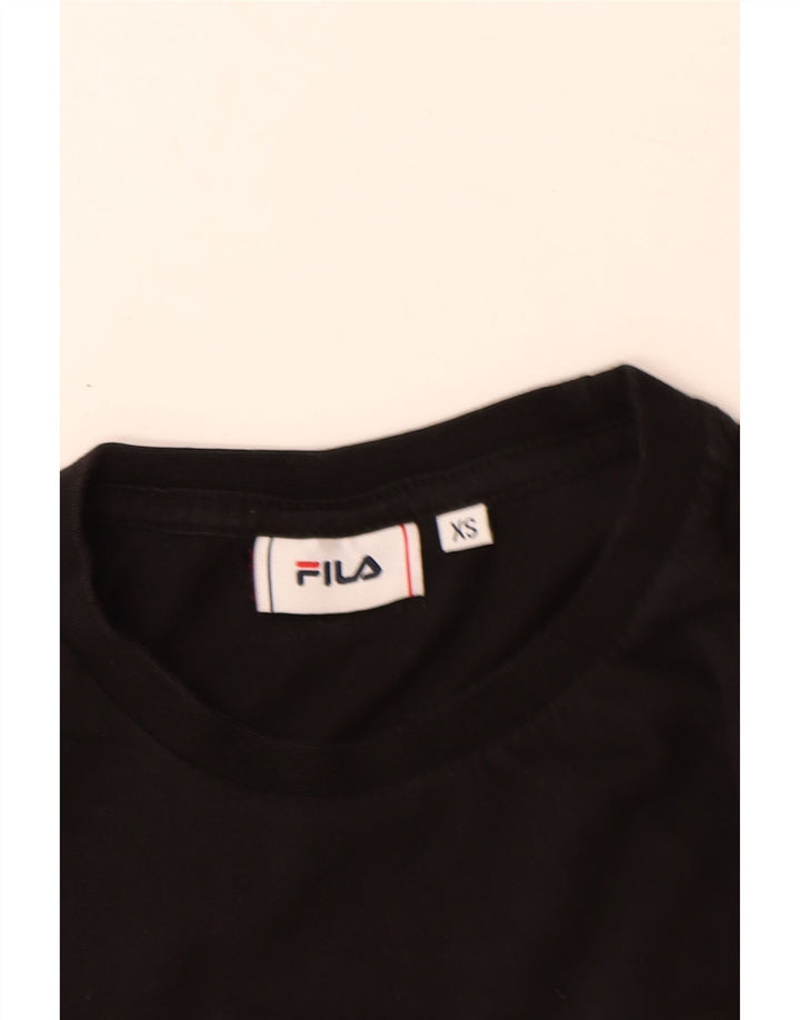 Fila Herre Grafisk Top Langærmet XS Sort Bomuld