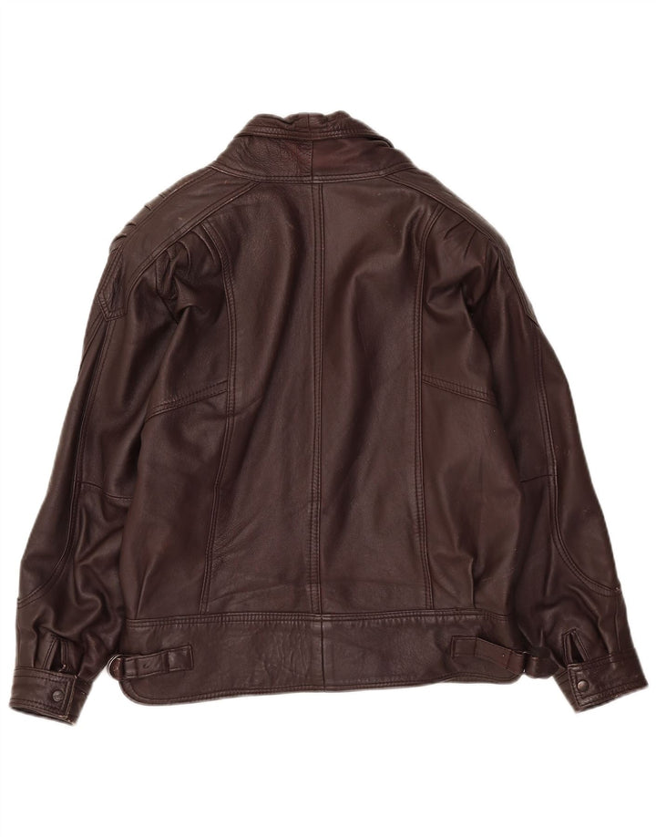 Vintage dame læderjakke UK 14 Medium Brown