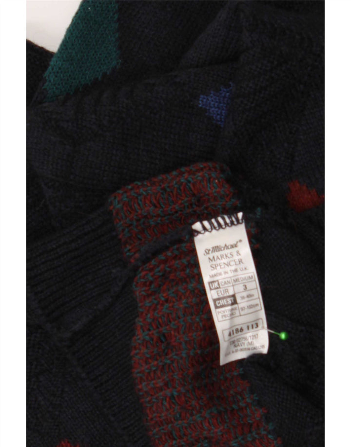 Marks & Spencer Herre sweater med rund hals, medium marineblå
