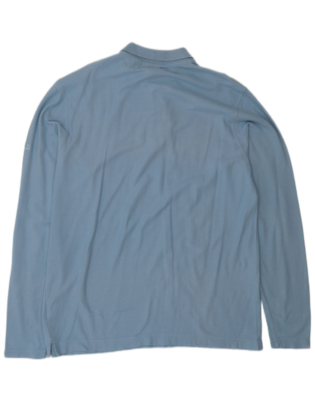 FILA Mens Long Sleeve Polo Shirt Large Blue Cotton