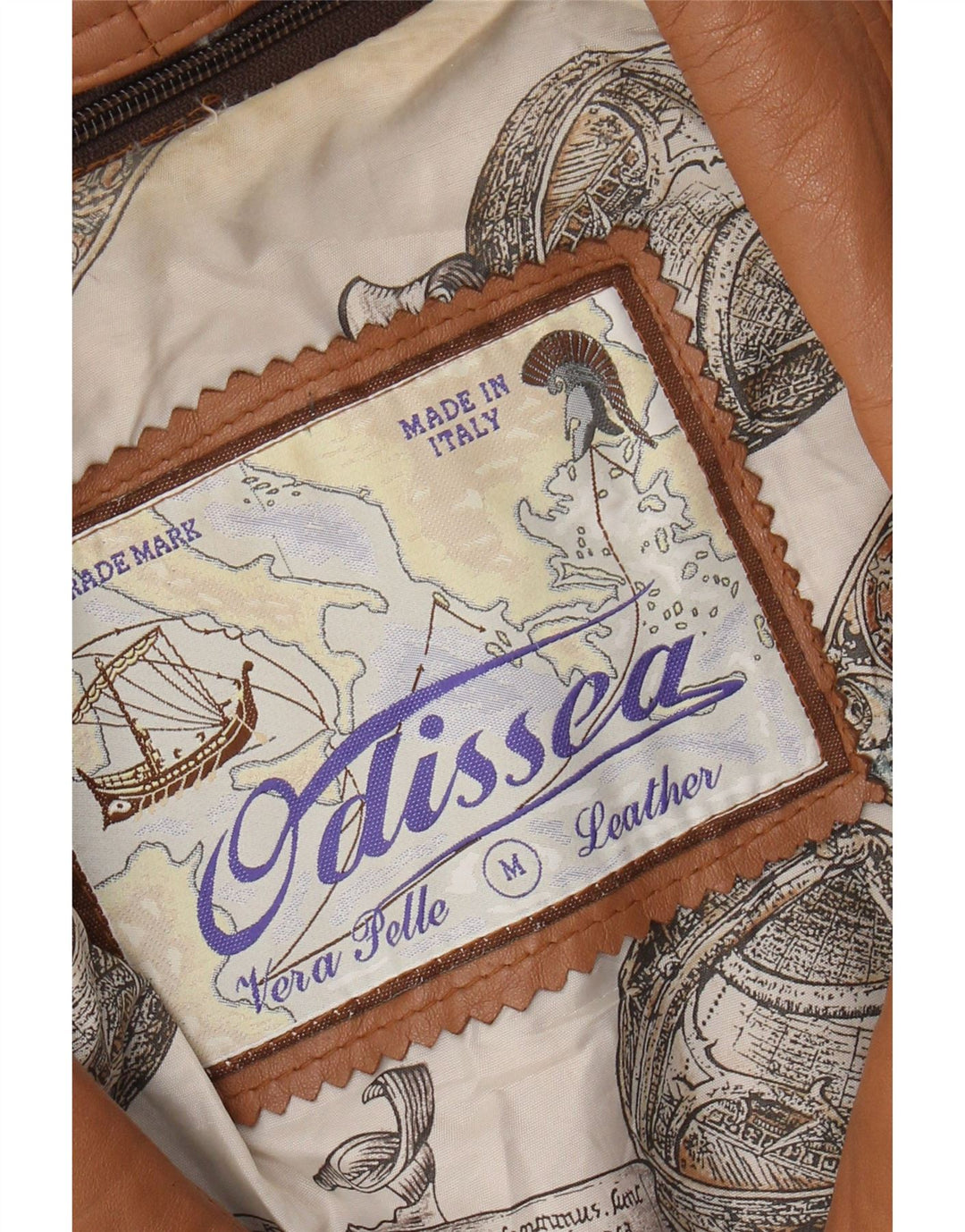 Vintage læderjakke til kvinder UK 14 medium brunt læder