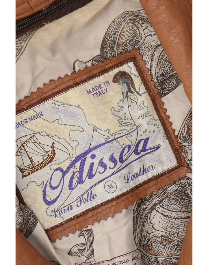 Vintage læderjakke til kvinder UK 14 medium brunt læder