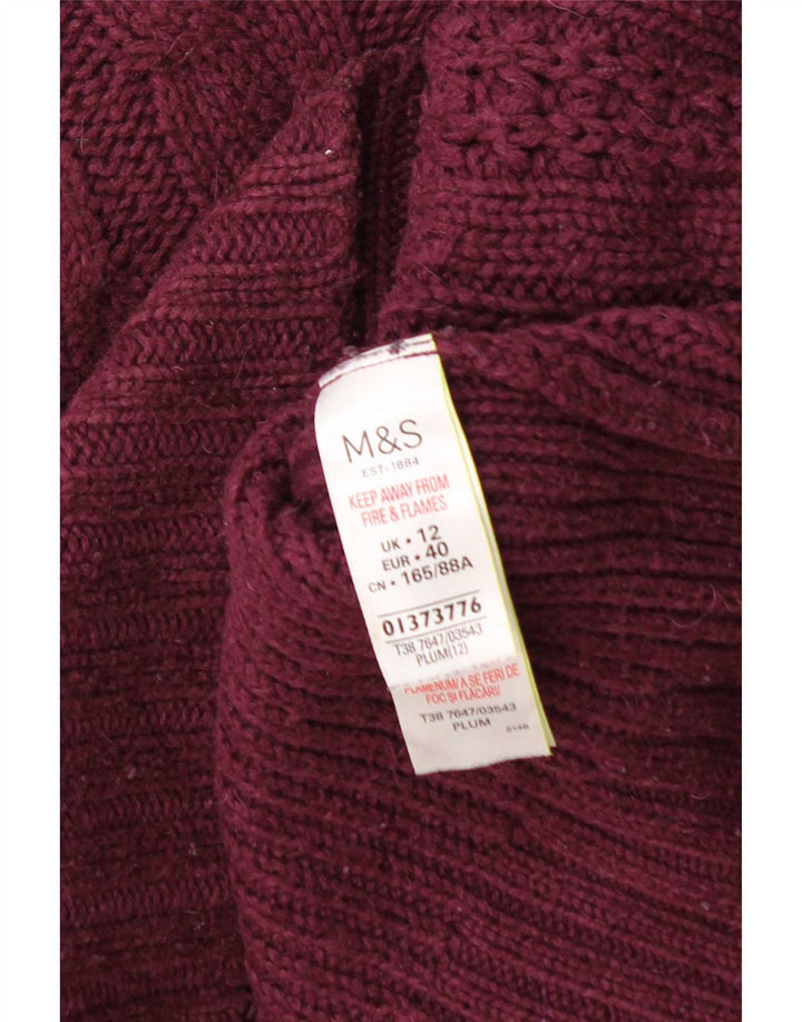 Marks & Spencer Dame sweater med rund hals DK 12 Medium Burgundy