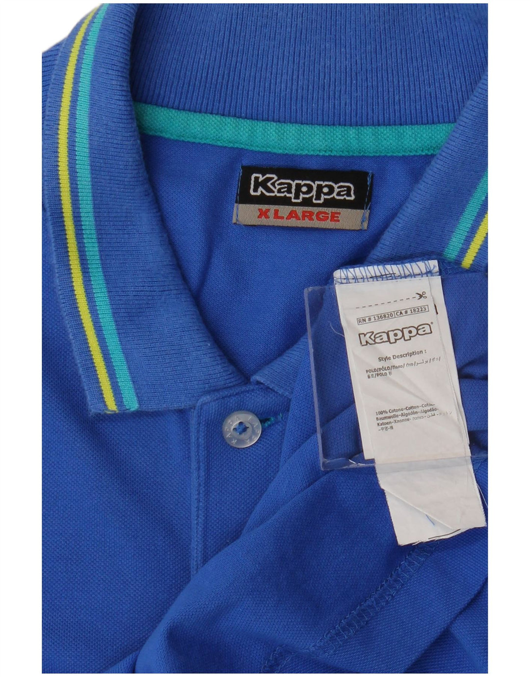 Kappa herre poloshirt XL blå bomuld