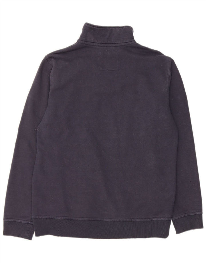 Besætningstøj Herre Zip Neck Sweatshirt Jumper Medium Navyblå Bomuld