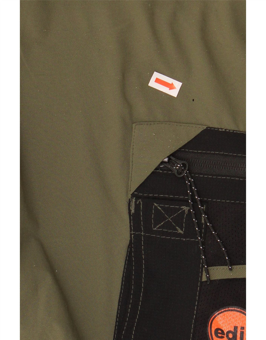 Vintage Herre grafiske Cargo Shorts Large W34 Khaki Colourblock