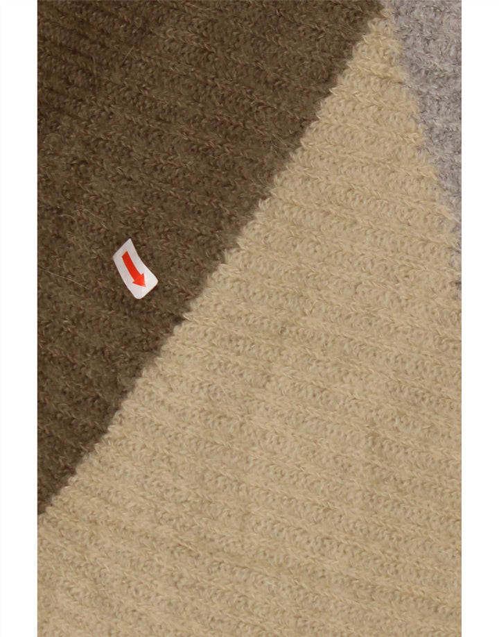 BENETTON Dame Boat Neck Jumper Sweater UK 14 Medium Flerfarvet