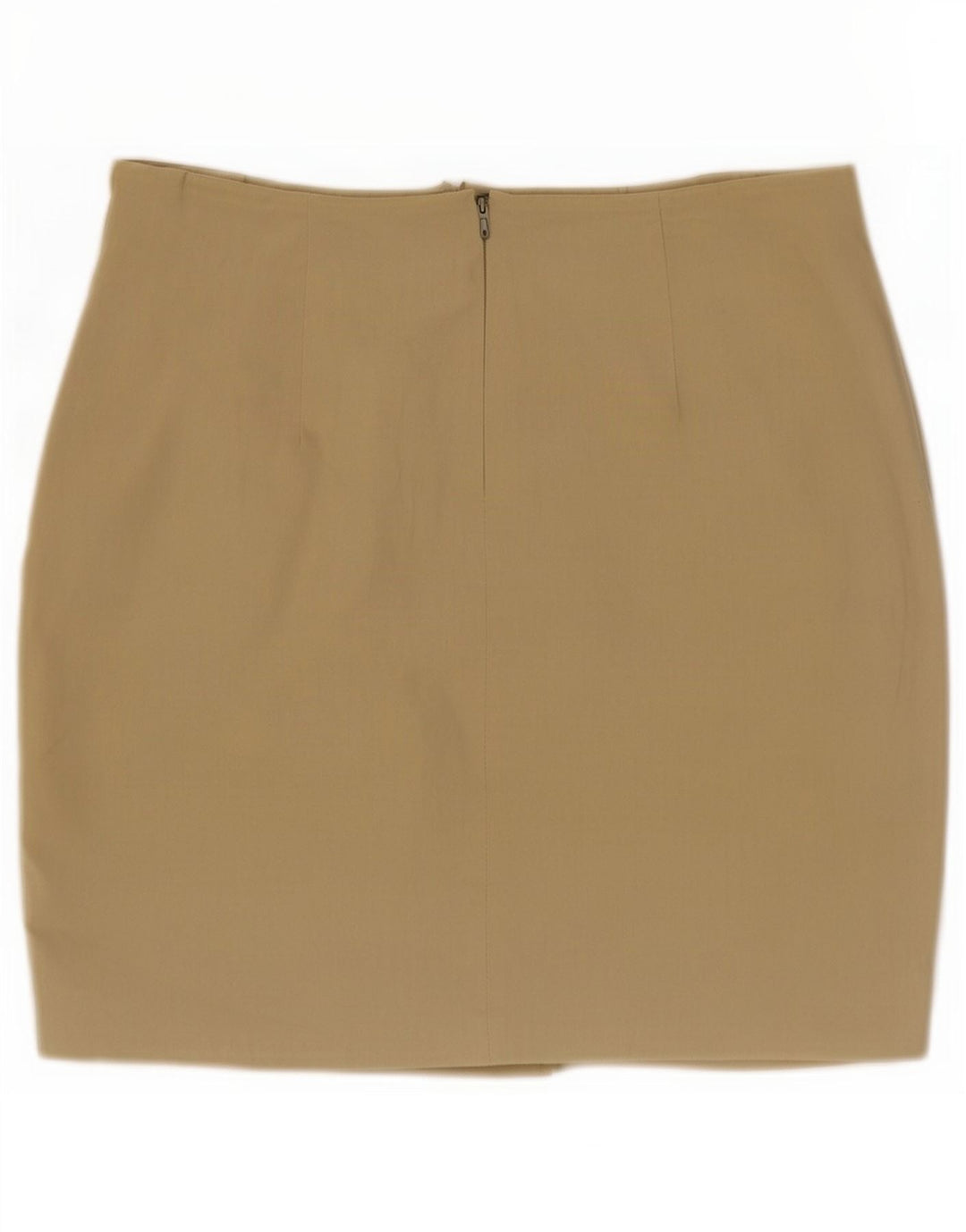 Zara Dame Mini Nederdel Small W26 Khaki Bomuld