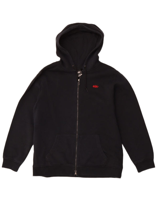 NIKE Womens Zip Hoodie Sweater UK 18 XL Black Cotton