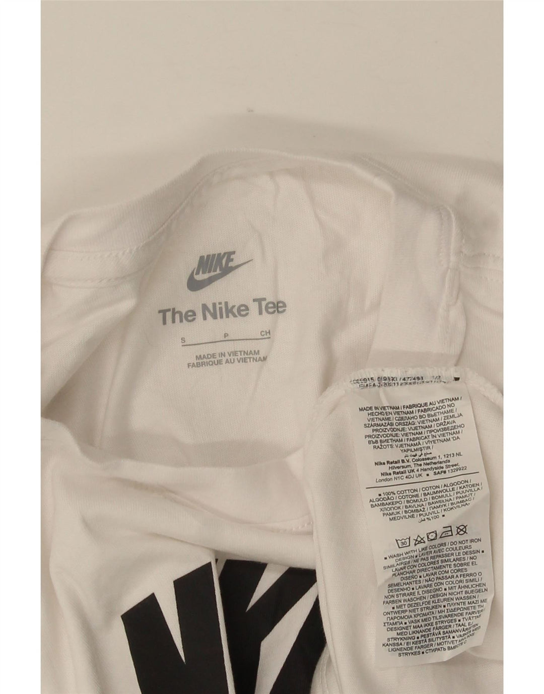 NIKE Grafisk T-shirt top til mænd, lille hvid bomuld