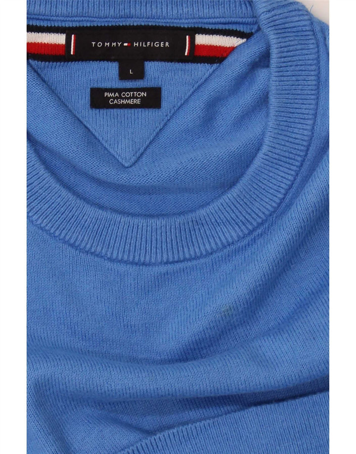 Tommy Hilfiger Herre Crew Neck Jumper Sweater Stor Blå Bomuld
