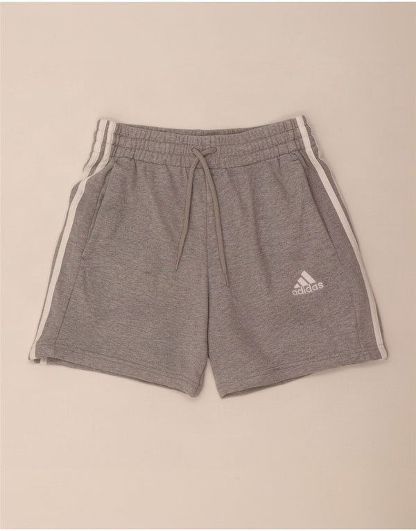 Adidas Sportsshorts til mænd, små grå flækkede bomuld