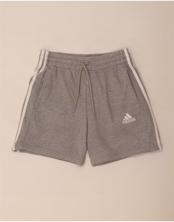 Adidas Sportsshorts til mænd, små grå flækkede bomuld