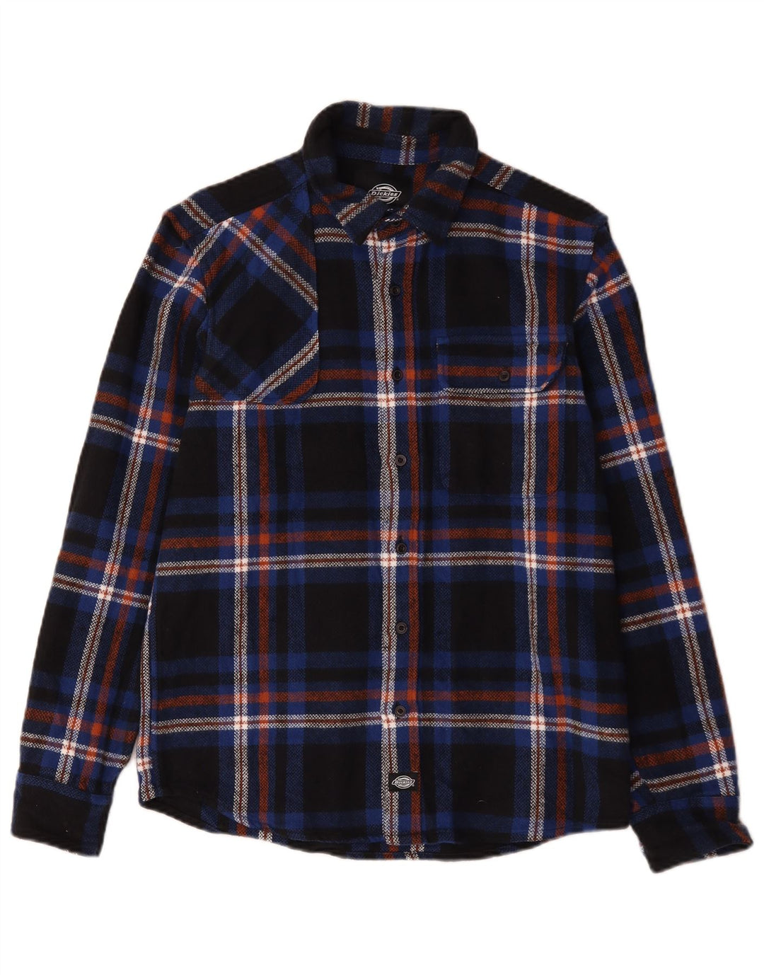 Dickies Herre Flannelskjorte Small Navyblå Ternet Bomuld