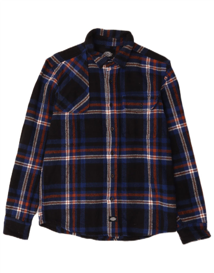 Dickies Herre Flannelskjorte Small Navyblå Ternet Bomuld