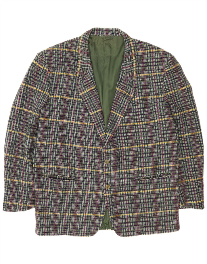 Cerruti 1881 Herre 2-knaps blazerjakke UK 42 XL Flerfarvet ternet uld