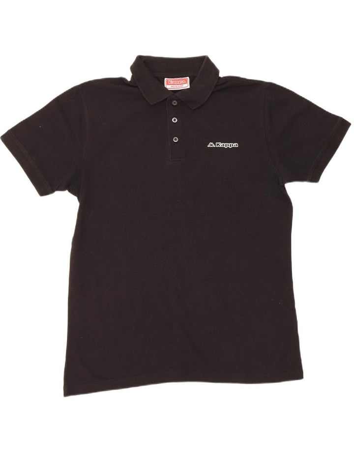 KAPPA Mens Polo Shirt Medium Black Cotton