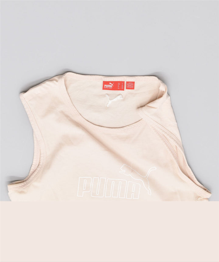 PUMA grafisk vest top til kvinder 10 Small off white bomuld