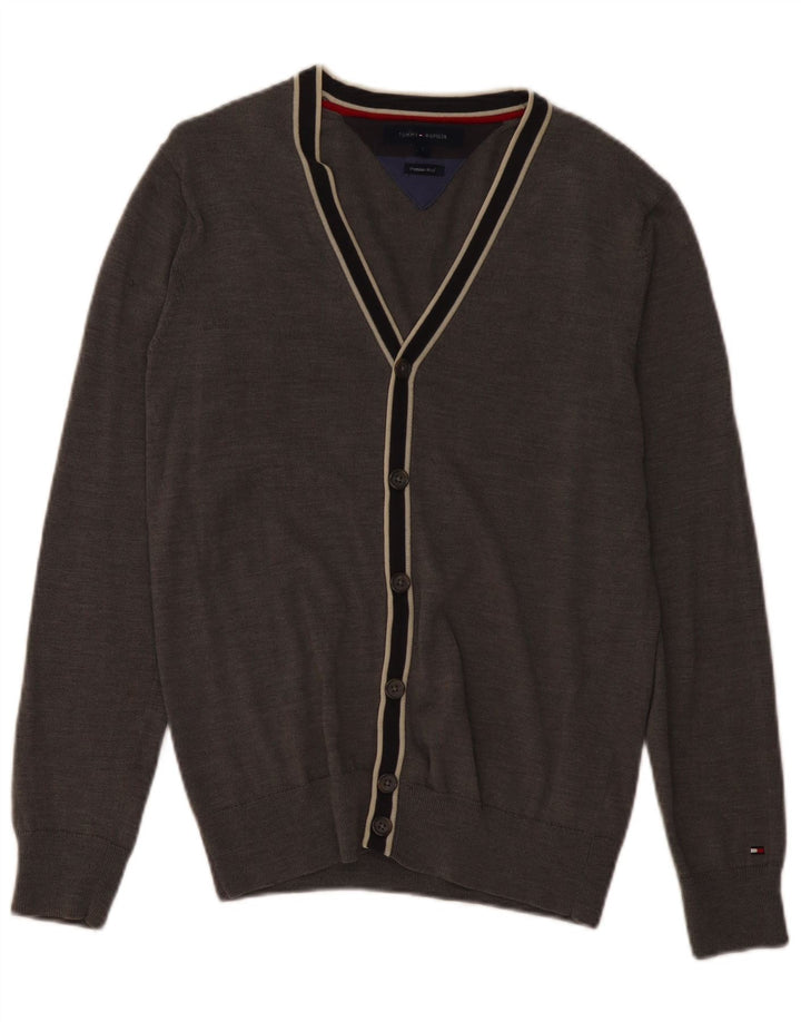 Tommy Hilfiger Herre Cardigan Sweater Lille Grå Uld