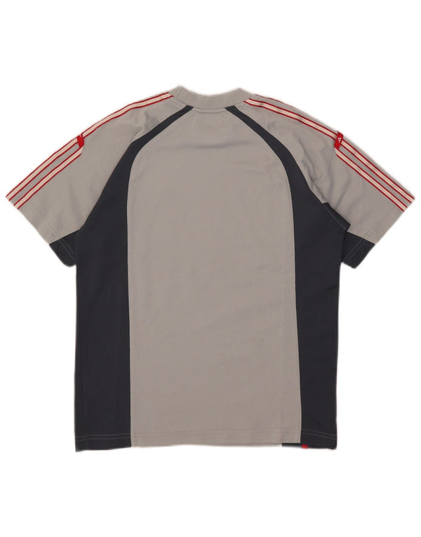 Adidas Boys T-Shirt Top 11-12 år Grå Colourblock Polyester