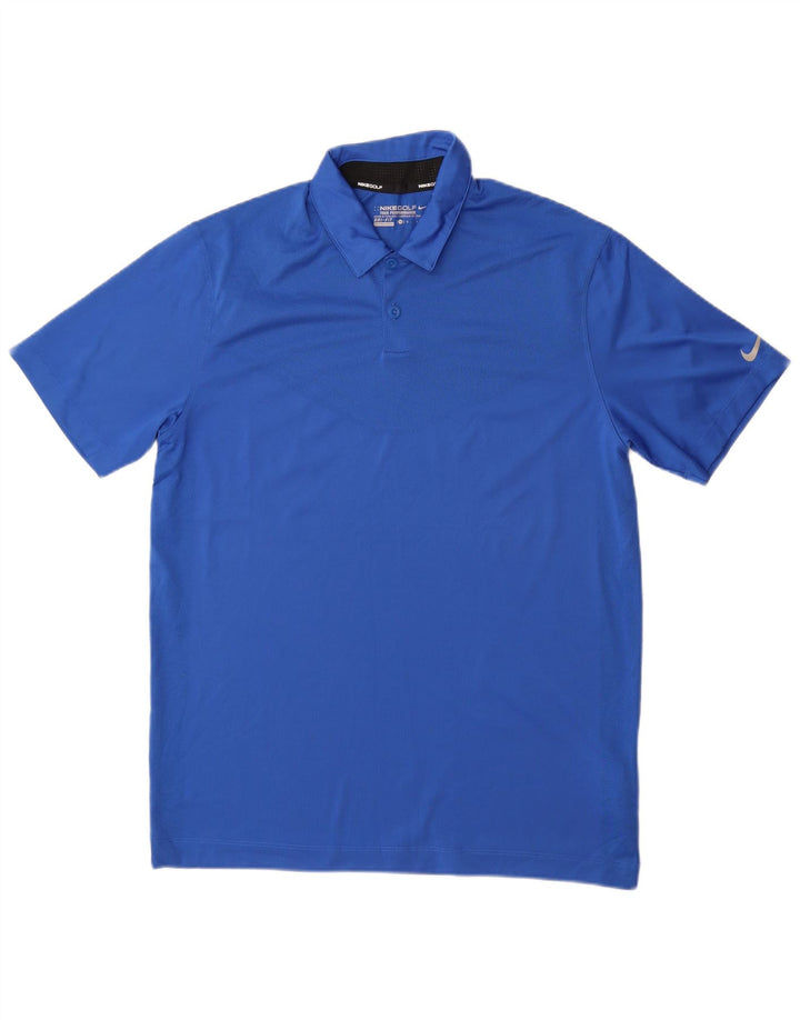 Nike Dri Fit poloshirt til mænd mellemblå polyester