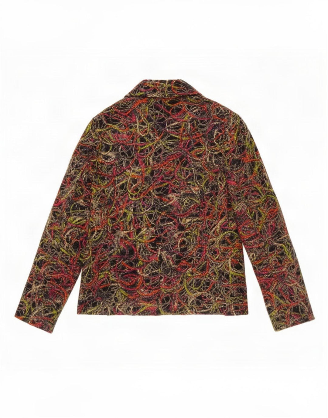 Gai Mattiolo Dame Abstrakt mønster Blazer Jacket UK 14 Medium Multicolour
