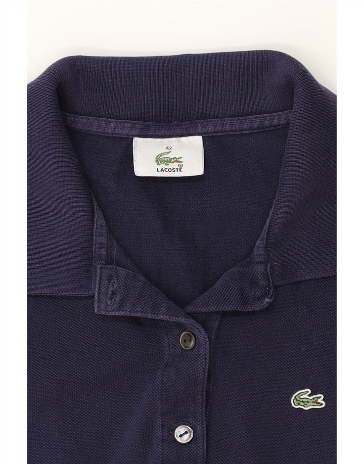 LACOSTE Womens Sleeveless Polo Shirt Size 42 Large Navy Blue Vintage Lacoste and Second-Hand Lacoste from Messina Hembry 