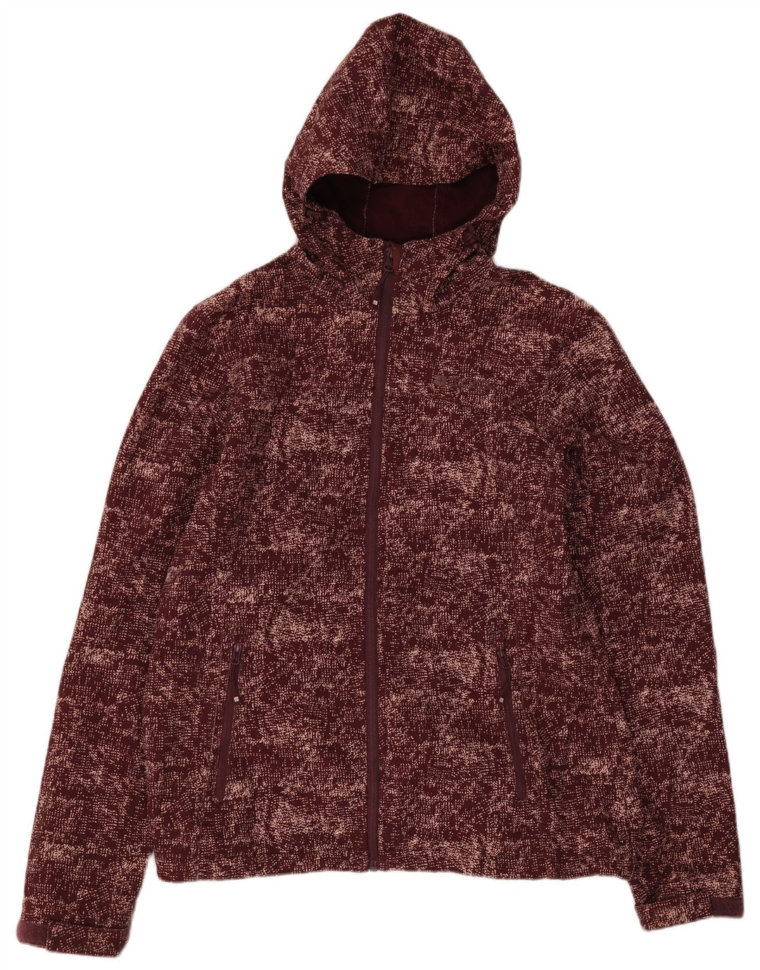 Mountain Warehouse Dame Windbreaker Jacket UK 12 Medium Burgundy Flecked