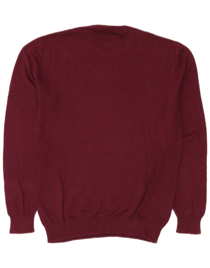 Jack Wills Herre Crew Neck Jumper Sweater lille rødbrun bomuld