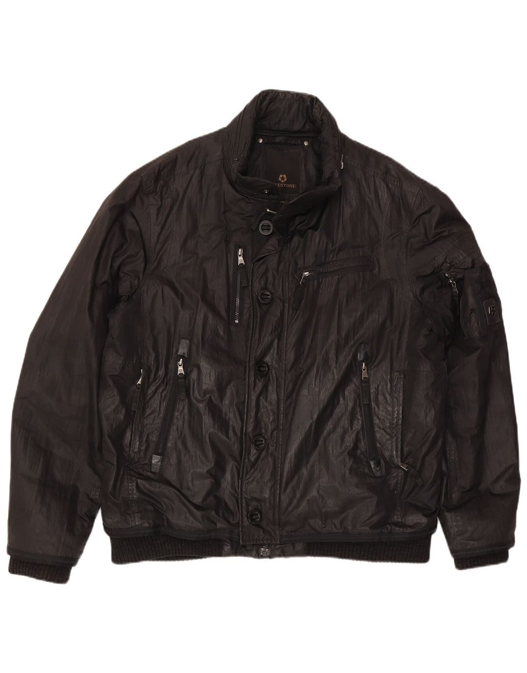 Milestone Herre Hooded Bomber Jacket UK 44 2XL Sort Polyester