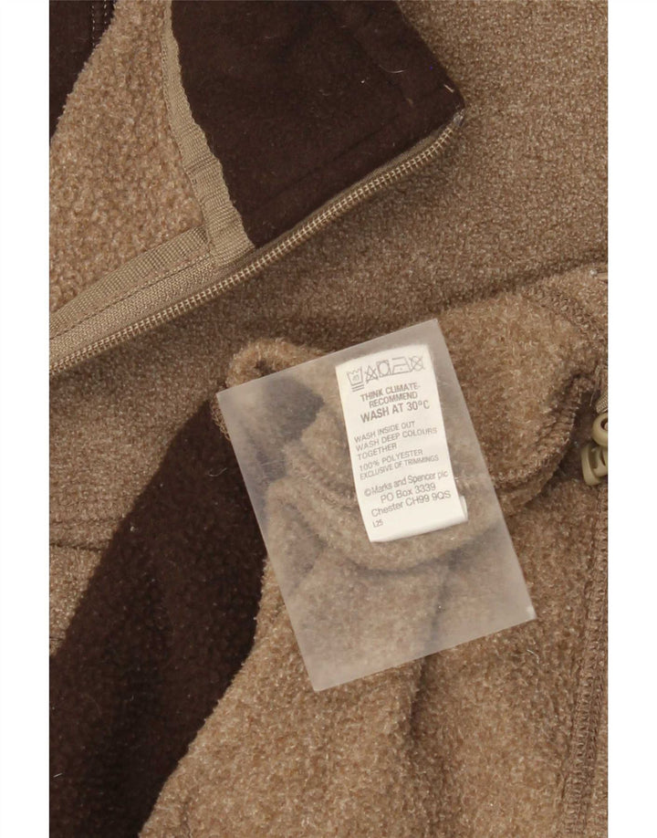 Marks & Spencer Fleecejakke til mænd UK 40 Stor brun polyester