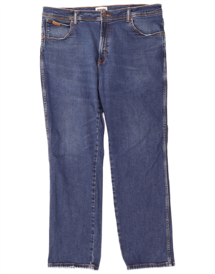 Wrangler Herre Texas Straight Jeans W40 L32 Blå Bomuld