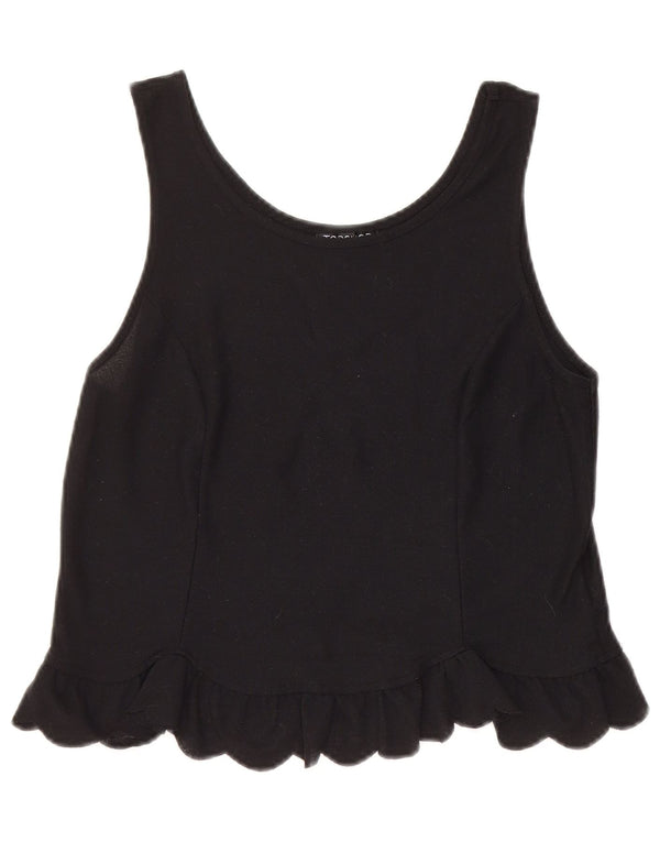 Topshop Damevest Top UK 8 Lille Sort Polyester